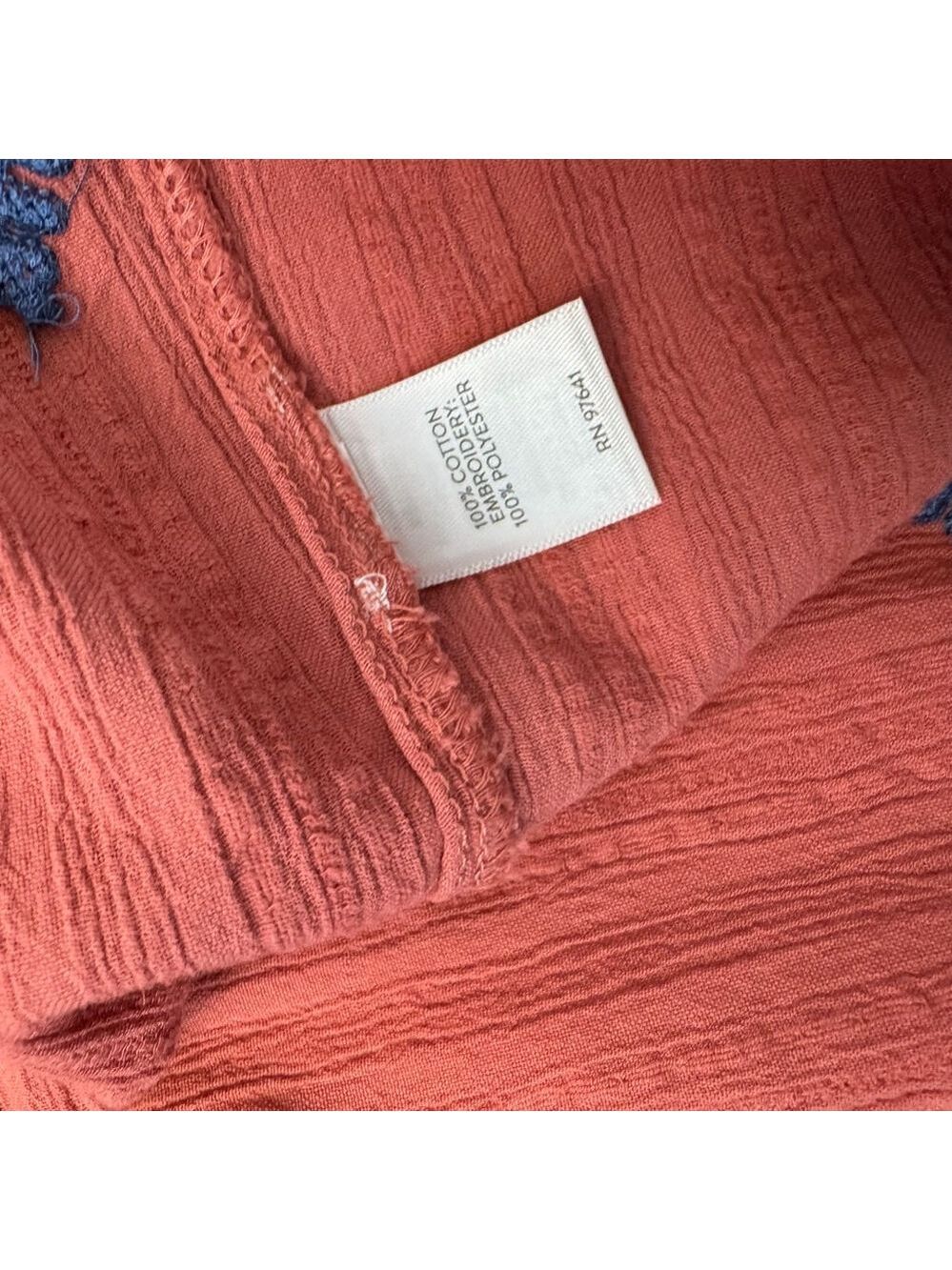 NWT Pure Jill Embroidered Shirtdress Women's Medium Petite Coral - Picture 11 of 16